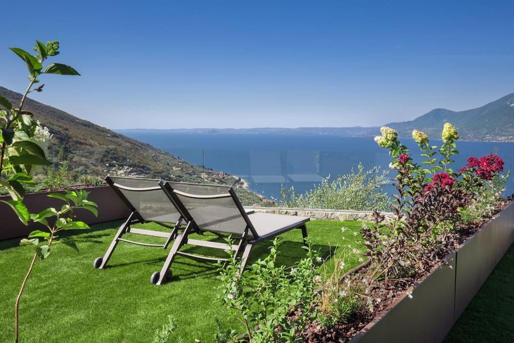 Villa Divina-Apt Armonia-Con Piscina E Vista Lago Castelletto Di Brenzone Εξωτερικό φωτογραφία